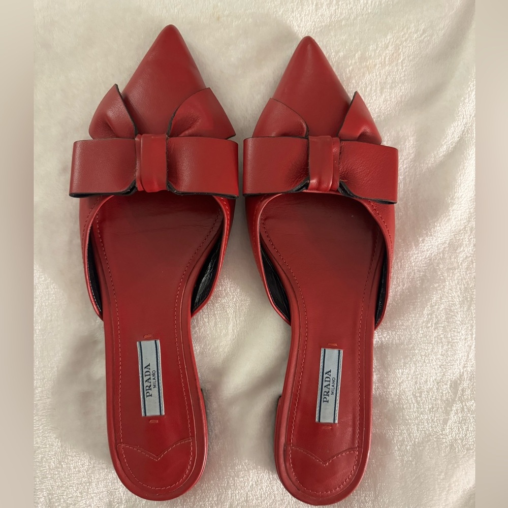 Prada pointy toe flats
